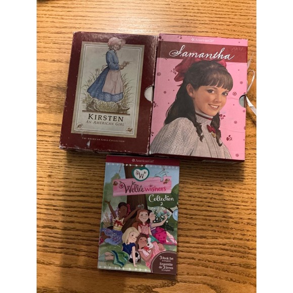 American Girl Samantha Kirsten Wellie Wishers Books Lot Collection